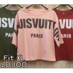 BR22069-3 - LOUIS LENGAN 3/4 TSHIRT TUMBLR TEE SIZE XL - Maroon