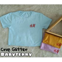 BR22071-1 - KAOS CROP TEE HNM (BABYTERRY) - Biru