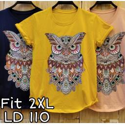 BR22099-2 - OWL TSHIRT TUMBLR TEE SIZE 2XL - Dusty