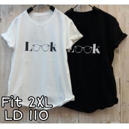 BR22108 - LOOK TSHIRT TUMBLR TEE SIZE 2XL - Hitam