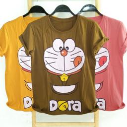 BR22148-2 - DORAEMON TSHIRT TUMBLR TEE - Hijau Lumut