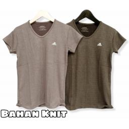 BR22205 - KAOS ADI TSHIRT TUMBLR TEE (BAHAN KNIT) - Taro