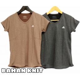 BR22206-2 - KAOS ADI TSHIRT TUMBLR TEE (BAHAN KNIT) - Abu