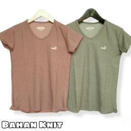 BR22209 - KAOS PUMA TSHIRT TUMBLR TEE (BAHAN KNIT) - Abu Muda
