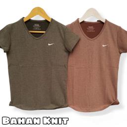 BR22217 - KAOS NIK TSHIRT TUMBLR TEE (BAHAN KNIT) - Hijau