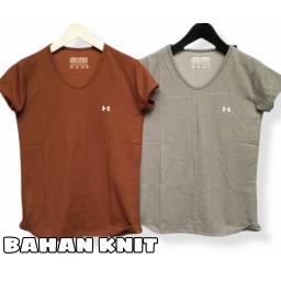 BR22219 - KAOS UNDER TSHIRT TUMBLR TEE (BAHAN KNIT) - Hazelnut