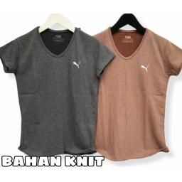BR22220 - KAOS PUMA TSHIRT TUMBLR TEE (BAHAN KNIT) - Abu