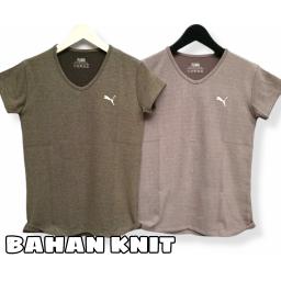 BR22221 - KAOS PUMA TSHIRT TUMBLR TEE (BAHAN KNIT) - Hijau