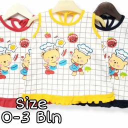 BR22231 - DRESS BAYI BEAR COOKING - Merah