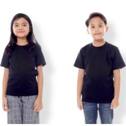 BR22295 - KAOS ANAK POLOS HITAM SIZE XL