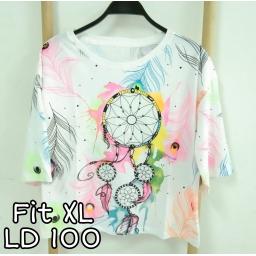 BR22338 - DREAM CATCHER LENGAN 3/4 TSHIRT TUMBLR TEE SIZE XL