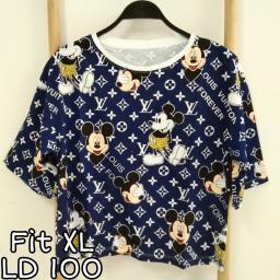 BR22340 - MICKEY LOUIS NAVY LENGAN 3/4 TSHIRT TUMBLR TEE SIZE XL