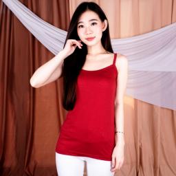 BR22347 - TANKTOP MAROON TALI KECIL - Size XL
