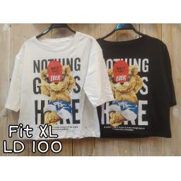 BR22406-2 - BEST DAY EVER LENGAN 3/4 TSHIRT TUMBLR TEE SIZE XL - Hitam