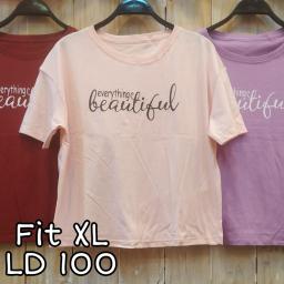 BR22419-2 - EVERYTHING BEAUTIFUL TSHIRT TUMBLR TEE SIZE XL - Pink