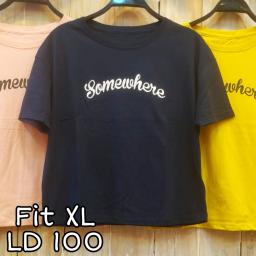 BR22420-3 - SOMEWHERE TSHIRT TUMBLR TEE SIZE XL - Kuning