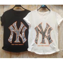 BR22422-2 - NEW YORK YANKE TSHIRT TUMBLR TEE - Putih