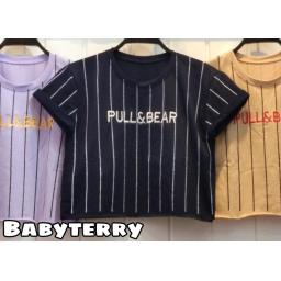 BR22437-3 - KAOS CROP TEE SALUR PULL (BABYTERRY) - Coksu