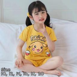 BR22523-5 - SETELAN ANAK POKEMON KUNYIT - Size 18