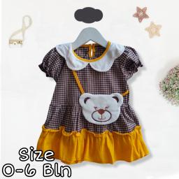 BR22599 - DRESS BAYI BEAR KUNING PDM
