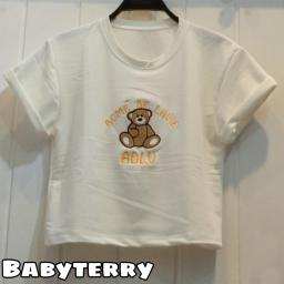 BR22637 - KAOS CROP TEE ADL BW (BABYTERRY)