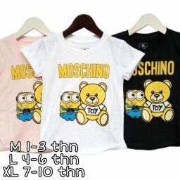 BR22646-6 - MOSCHI KAOS ANAK TSHIRT TUMBLR TEE - Size L hitam