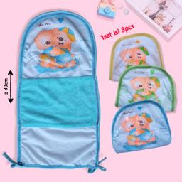 BR22656 - POPOK BAYI HANDUK TALI PDM - Random (1set isi 3Pcs)