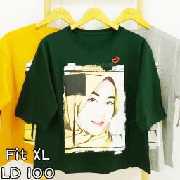 BR22677-1 - ALONE GIRL LENGAN 3/4 TSHIRT TUMBLR TEE SIZE XL - Kunyit