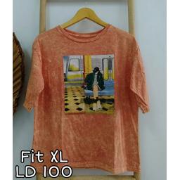 BR22684 - GIRL LENGAN 3/4 IMPORT TSHIRT TUMBLR TEE ORANGE SIZE XL
