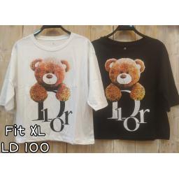 BR22702-2 - DIO LENGAN 3/4 TSHIRT TUMBLR TEE SIZE XL - Hitam