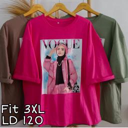 BR22711 - VOGUE TSHIRT TUMBLR TEE LENGAN 7/8 SIZE 3XL - Milo