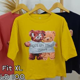 BR22715-1 - LETS GET ALONG LENGAN 3/4 TSHIRT TUMBLR TEE SIZE XL - Bata