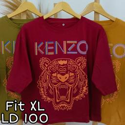 BR22719 - KENZ LENGAN 3/4 TSHIRT TUMBLR TEE SIZE XL - Hijau Lumut