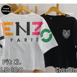 BR22724 - KENZ LENGAN 3/4 TSHIRT TUMBLR TEE SIZE XL - Hitam