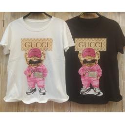 BR22748-2 - GUC BEAR TSHIRT TUMBLR TEE - Hitam