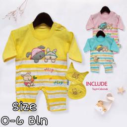 BR22778-3 - JUMPER BAYI PANJANG BUNNY HIPHOP PDM - Pink
