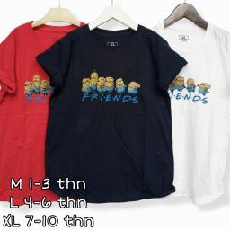 BR22781-2 - MINION FRIENDS KAOS ANAK TSHIRT TUMBLR TEE - Navy M