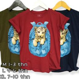 BR22783-9 - TIGER KAOS ANAK TSHIRT TUMBLR TEE - Navy XL