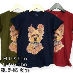 BR22784-7 - DOG KAOS ANAK TSHIRT TUMBLR TEE - Hijau Army XL