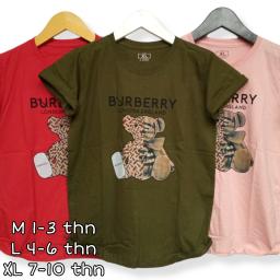BR22785 - BURBER KAOS ANAK TSHIRT TUMBLR TEE - Merah M