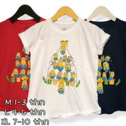 BR22787-3 - MINION KAOS ANAK TSHIRT TUMBLR TEE - Size M Navy