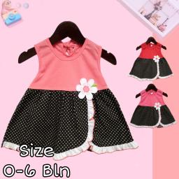 BR22801 - DRESS BAYI FLOWER POLDAKOT PDM - Peach
