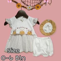 BR22805 - SETELAN DRESS BAYI BUNNY PDM
