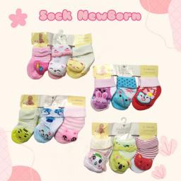 BR22808 - (3PCS) KAOS KAKI BAYI CEWEK NEWBORN PDM