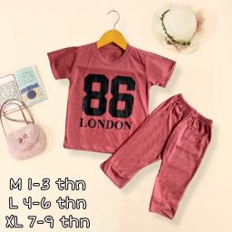 BR22837-1 - 86 LONDON SALEM DUSTY SETELAN ANAK TSHIRT TUMBLR TEE - Size M