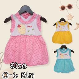BR22867-2 - DRESS BAYI PEREMPUAN DUCK PDM - Kuning