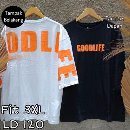 BR22884 - GOOD TSHIRT TUMBLR TEE LENGAN 7/8 SIZE 3XL - Putih