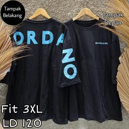 BR22898 - GIORDAN HITAM TSHIRT TUMBLR TEE LENGAN 7/8 SIZE 3XL