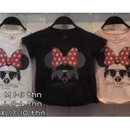 BR22912-2 - MICKEY KAOS ANAK TSHIRT TUMBLR TEE - Size M Hitam