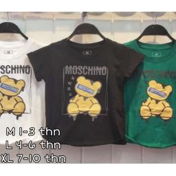 BR22918-5 - MOSCHI KAOS ANAK TSHIRT TUMBLR TEE - Size L Hitam